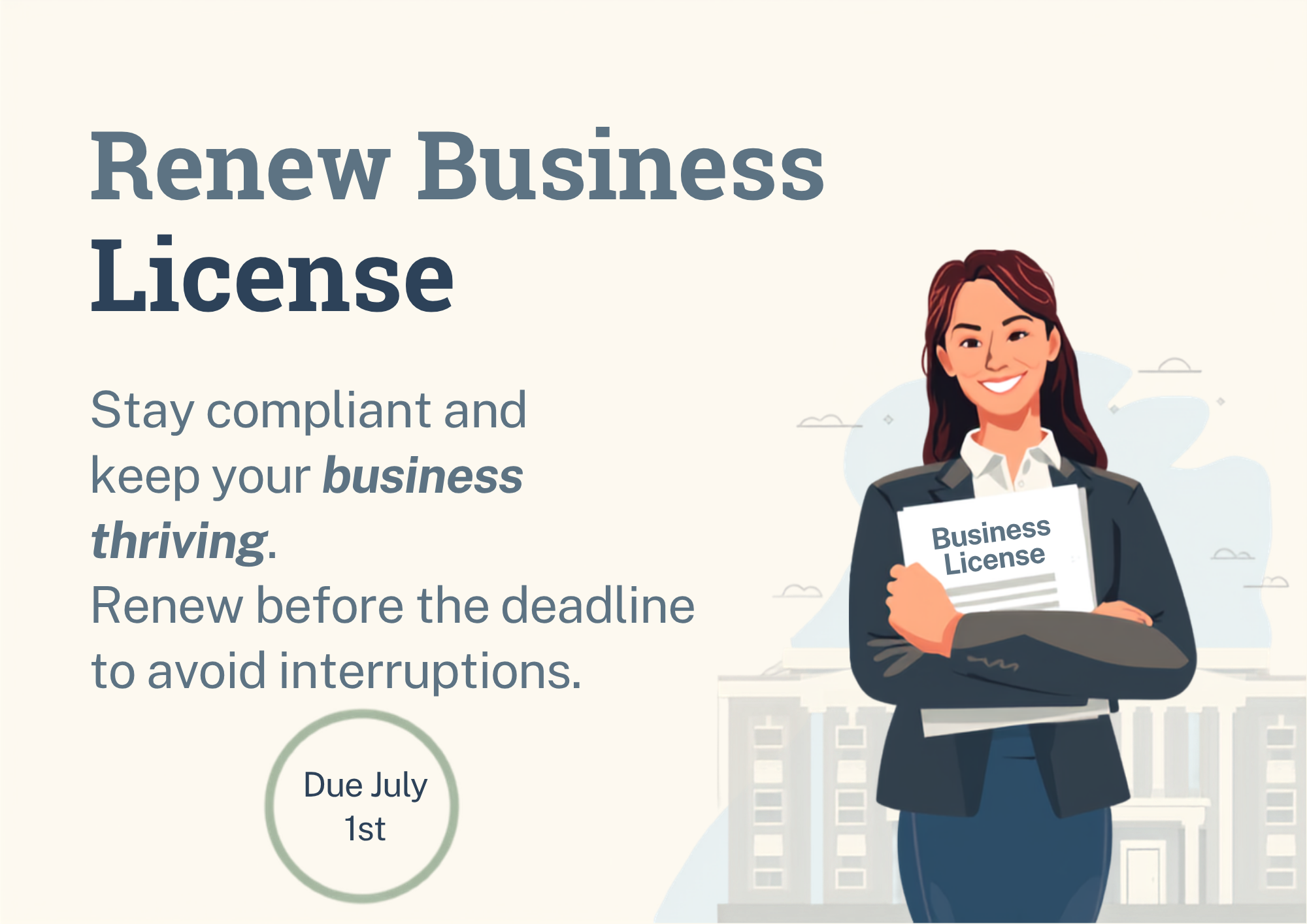 Reminder to renew your business license